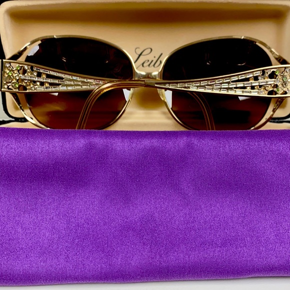 Judith Lieber Crystals Titanium HandmadeSunglasses - Picture 1 of 7